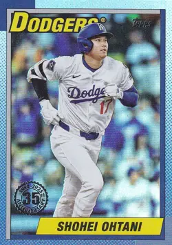 SHOHEI OHTANI TOPPS UPDATE 1990 35TH ANNIVERSARY HOLO FOIL DODGERS #33 2025 25 - Image 1