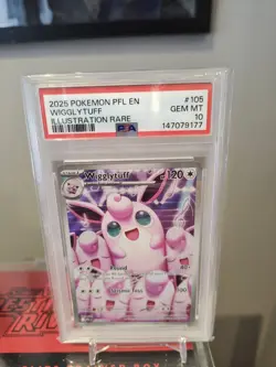 Pokemon Wigglytuff Illustration Rare 105/094 Phantasmal Flames PSA 10 Gem Mint - Image 1