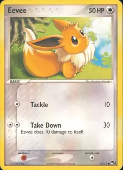 Eevee 13/17 Common POP Series 3 Pokemon Damaged - Image 1