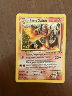 Blaine's Charizard 2/132 Set Gym Challenge Pokemon Card Rara Holo - Image 1