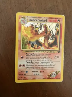 Blaine's Charizard 2/132 Set Gym Challenge Pokemon Card Rara Holo - Image 3