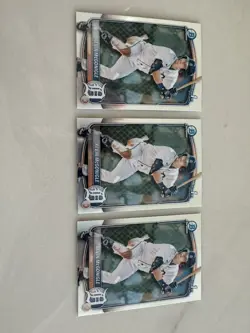 Kevin McGonigle 2025 First Bowman Chrome BCP-79; set of 3 - Image 1