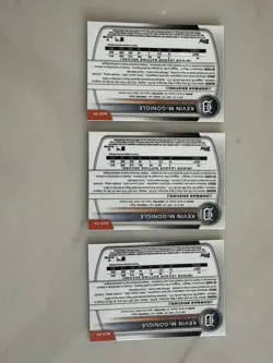Kevin McGonigle 2025 First Bowman Chrome BCP-79; set of 3 - Image 2