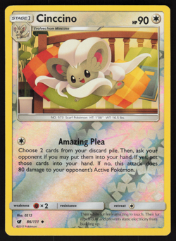 Pokemon TCG - Crimson Invasion - Cinccino 86/111 Reverse Holo - P - Image 1