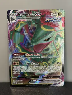 Pokemon TCG Rayquaza VMAX Holo Ultra Rare Card SWSH Crown Zenith 102/159 - Image 1