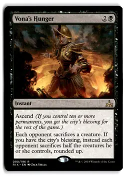 Vona's Hunger - NM Near Mint - RIX Rivals of Ixalan # 90 - MTG Magic - Image 1
