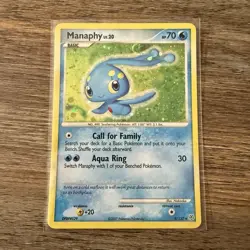 Pokemon TCG Manaphy 9/130 Diamond and Pearl Holo Rare Holo 70HP English - Image 1