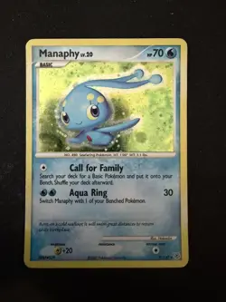 Manaphy 9/130 Diamond and Pearl Holo Pokemon TCG - Image 1