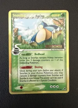Pokemon TCG Snorlax Delta Species 10/101 Dragon Frontiers Reverse Holo Stamped - Image 2