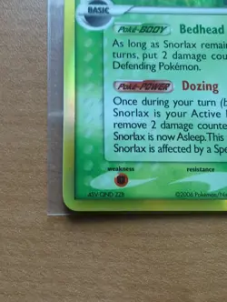 Pokemon TCG Snorlax Delta Species 10/101 Dragon Frontiers Reverse Holo Stamped - Image 3