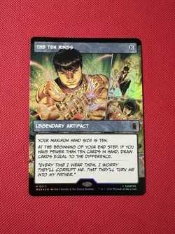 The Ten Rings Borderless FOIL Marvel Super Heroes Magic the gathering mtg - Image 1