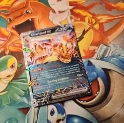 Pokemon Card Charizard EX SVP 196 Rare Black Star Promo Half Art Holo TCG - Image 2