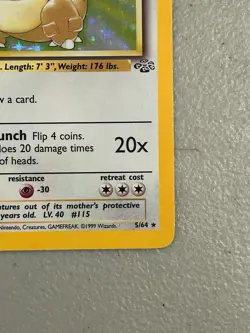 Kangaskhan – Pokemon Jungle - 5/64 – WOTC Unlimited Vintage - Holo rare – LP - Image 4