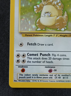 Pokemon TCG Kangaskhan 5/64 Jungle Holo Rare Card Vintage WOTC - LP - Image 5