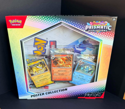 Pokemon TCG Prismatic Evolutions Poster Collection Box New & Factory Sealed - Image 1