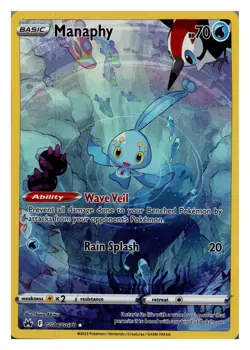 Manaphy GG06/GG70 Crown Zenith Galarian Gallery Holo Holo Pokemon NM - Image 1