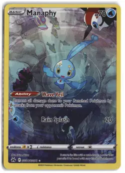 Manaphy GG06/GG70 Holo Crown Zenith Galarian Gallery Pokemon Holo NM - Image 1