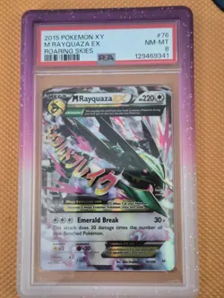 Pokemon TCG Mega Rayquaza EX Roaring Skies 76/108 PSA 8 *Comes with Bumper* - Image 1