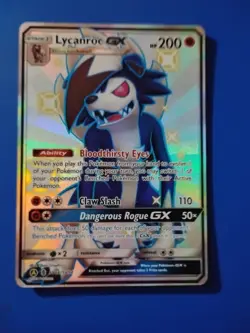 Pokemon TCG Lycanroc GX SV66/SV94 Hidden Fates SV Ultra Rare Holo Eng HP200 - Image 1