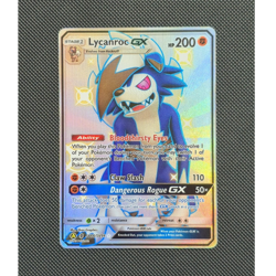 Pokemon TCG Lycanroc GX SV66/SV94 Hidden Fates Shiny Vault Ultra Rare Holo NM - Image 1