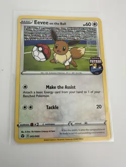 Eevee on the Ball - (Pokemon Futsal) 002/005 Miscellaneous Cards & Products... - Image 1