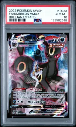 PSA 10 2022 POKEMON SWORD & SHIELD BRILLIANT STARS TG23 FULL ART/UMBREON VMAX - Image 1