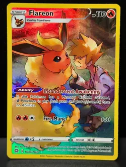 Flareon TG01/TG30 SWSH Brilliant Stars Trainer Gallery Holo Pokemon Card NM - Image 1