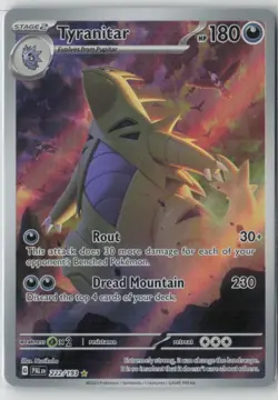 Pokemon Company Tyranitar 222/193 Paldea Evolved Illustration Rare Full Art Holo - Image 1