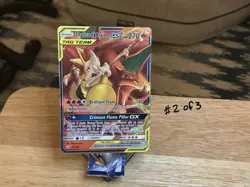 Pokemon TCG Charizard & Braixen GX Holo Ultra Rare Full Art 22/236 - Image 1