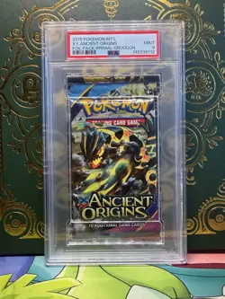 Pokemon XY Ancient Origins Primal Groudon Factory Sealed Booster Pack PSA 9 - Image 1