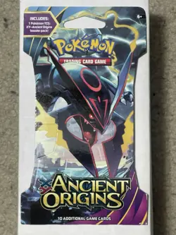 Pokemon XY-Ancient Origins Sleeved Booster Pack Shiny Mega Rayquaza Art - Image 1