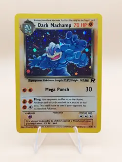 Dark Machamp Holo Rare Team Rocket 10/82 Pokemon Card - WOTC 1999 - Image 1