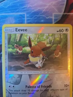 Eevee 105/156 Sun & Moon Ultra Prism - Reverse Holo Pokemon Card - Near Mint NM - Image 3