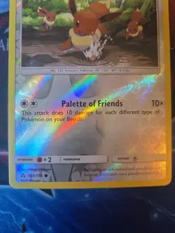 Eevee 105/156 Sun & Moon Ultra Prism - Reverse Holo Pokemon Card - Near Mint NM - Image 4