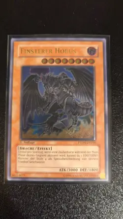 Yu-Gi-Oh! Finsterer Horus | PTDN-DE016 | German | 1st | Ultimate Rare | EX+/NM- - Image 1