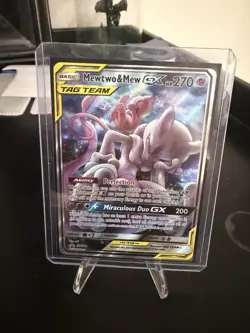 Mewtwo & Mew GX SM191 SM Holo Pokemon - Image 1