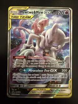 Mewtwo & Mew GX SM191 SM Holo Pokemon - Image 2