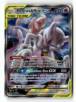 Pokemon Card Mewtwo & Mew GX Holo LP SM Promos SM191 - Image 1