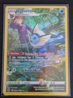 Vaporeon Tg02/Tg30 Swsh09: Brilliant Stars Trainer Gallery Holo Pokemon TCG - Image 1