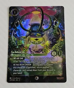Disney Lorcana Enchanted Alien True Believer 229/204 Wilds Unknown EN12 - Image 1