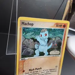 Machop 57/92 - Legend Maker Pokemon card Stamped Reverse Holo NM - Image 3