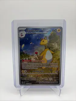 Ampharos 090/086 Pokemon Me04: Chaos Rising Illustration Rare Full Art Holo - NM - Image 1