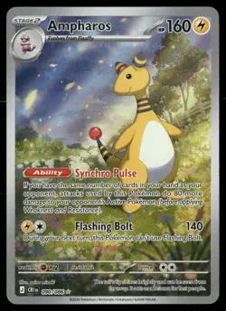 Ampharos 090/086 Holo Illustration Rare Chaos Rising Pokemon NM - Image 1