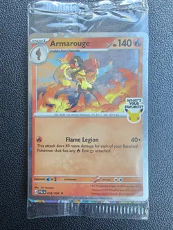 Pokemon English - Armarouge Promo 012/084 Pitch Black - Sealed - Image 1