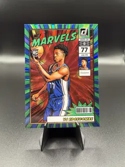 2025-26 Donruss VJ Edgecombe Net Marvels Green Lazer Holo RC #10 SP 76ers - Image 1