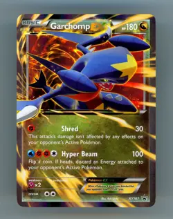 2016 Pokemon GARCHOMP EX Black Star Promo ULTRA RARE Holo Collection Card #XY167 - Image 2