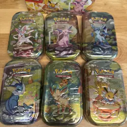 Pokemon TCG - Prismatic Evolutions Mini Tins x 6 Tins Brand New and Sealed - Image 1