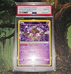 Pokemon TCG Radiant Alakazam Holo 059/195 Silver Tempest PSA 10 Graded - Image 1