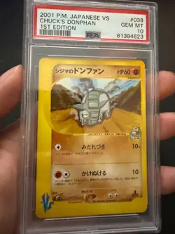 Pokemon Chuck's Donphan Vs 038/141 1st Edition Japanese PSA 10 - Image 1
