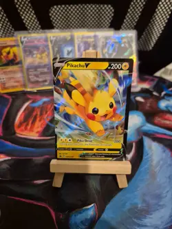 Pokemon Pikachu v SWSH285 TCG Sword and Shield Promo Card Near Mint Condition - Image 2